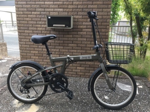 ⭐️室内保管　折り畳自転車　JE-206G オリーブ＋フリーパワーペタル付　発送❌