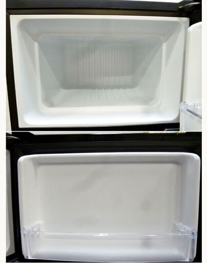 2ドア　冷蔵庫　106L　JR-N106K　動作良好　耐熱性能天板　クリアケース　斜めボトルポケット　Haier