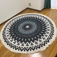 直径190cm ニトリ　円形　ラグ　家具 カーペット/マット/ラグ