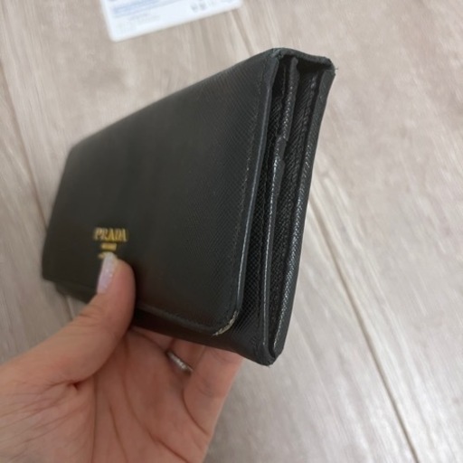 PRADA プラダ サフィアーノ 長財布 ブラック レザー PRADA サフィアーノ 二つ折り