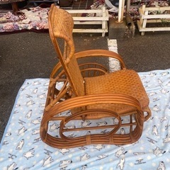 中古 籐 ラタン 椅子 チェア ラタン家具 藤家具 ヴィンテージ 昭和レトロの画像