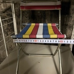 【合わせ買い無料】極小折りたたみ椅子/チェアー/アウトドア/行楽/ミニサイズ/昭和レトロの画像