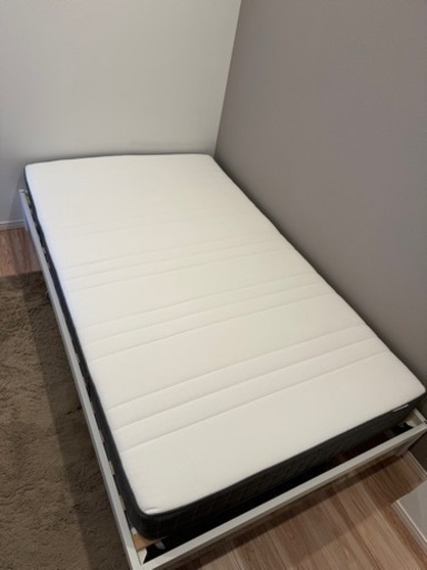 セミダブル ベッド IKEA マットレス MORGEDAL モルゲダール & ベッドフレーム VEVELSTAD セット販売