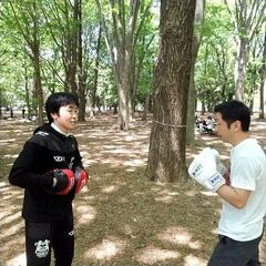 6月 代々木公園でミット打ちやります！