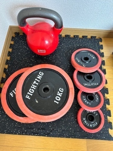 バーベルプレート　合計140kg以上！