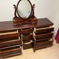 家具 ドレッサー／タンス　& 鏡セットの画像
