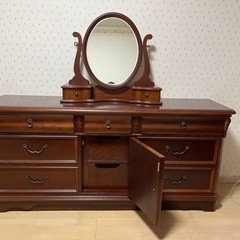家具 ドレッサー／タンス　& 鏡セットの画像