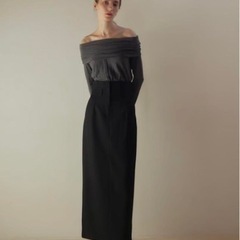 maison celon high waist straight skirtの画像