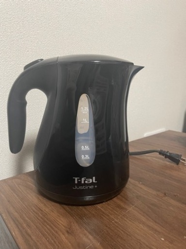 ティファールT-fal ジャスティン プラス ブラック1.2L電気ポット