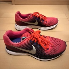 NIKE AIR ZOOM PEGASUS 34 ナイキ エアズームペガサス34 コーラルピンク 24cm ランニングシューズ レディース 880560-604の画像