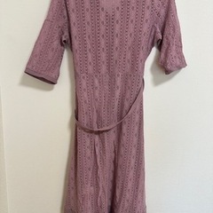 GRLリボンベルト付レースガウンワンピースの画像