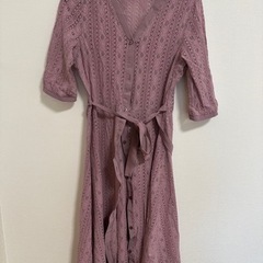 GRLリボンベルト付レースガウンワンピースの画像