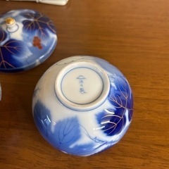 美品‼️深川製磁(有田焼)蓋付き湯呑み5客セットの画像