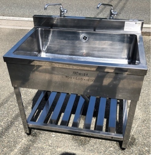 ⭐︎中古品　1槽シンク　900×600×800mm 厨房用品⭐︎