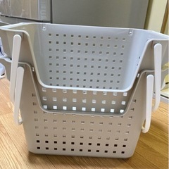 美品　日本製　2個　ランドリーバスケットの画像