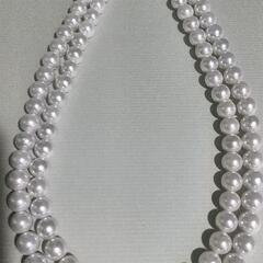 【2本組 美品】パールネックレス (フェイクパール) パーティ ...