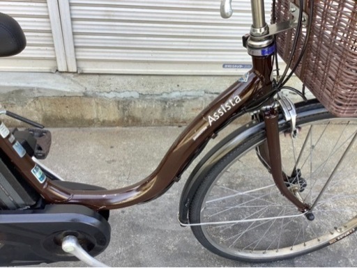 397  ブリヂストン新機種電動アシスト自転車アシスタ26インチブラウンアルミボディー