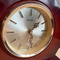 ［昭和レトロ］CITIZEN シチズン 置き時計 4RG230-A07 年輪 楓の画像