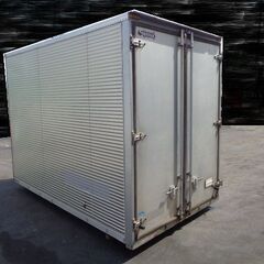 トラックコンテナ 箱 3200x1850x2380 背高 アルミバン 冷凍冷蔵 保冷 倉庫 物置 ガレージ コンテナハウス 愛媛よりの画像