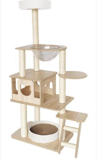 【終了】美品　木製キャットタワー