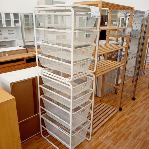 ★ジモティ割あり★ IKEA　収納ラック　ホワイト　クリーニング済　YJ2757