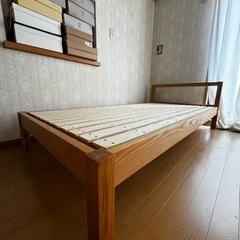 無印良品　タモ材　シングルベッドフレーム　本日夜受け取りの方10...