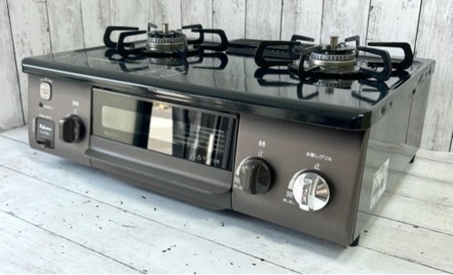 お引取り限定 美品 22年製 パロマ 都市ガス用コンロ 2口ガステーブル IC-S37BM-L 12A•13A