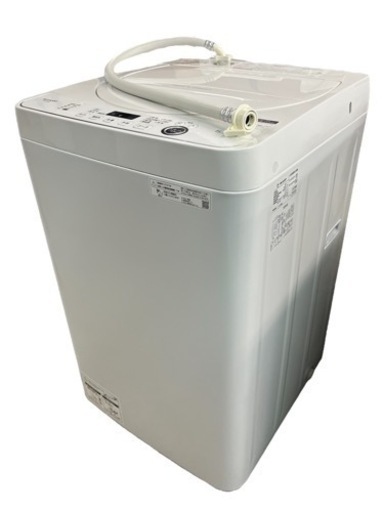 NO.1488【2021年製】SHARP シャープ 全自動電気洗濯機 ES-GE5E-W 5.5kg 家電 中古