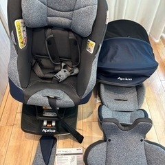 【美品】チャイルドシート　Aprica(アップリカ) ISOFIX固定 R129適合ISOFIX固定回転式 クルリラ プラス 360°セーフティー AB Cururila Plus 360°Safetyの画像