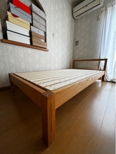 無印良品、タモ材シングルベッドフレーム、廃盤