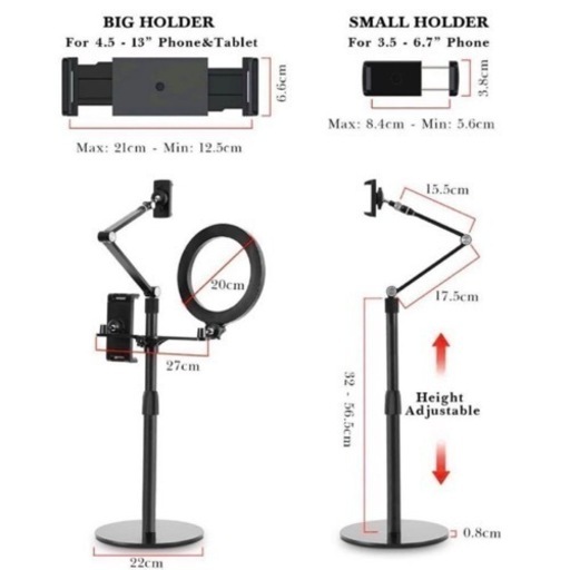 グースネックメタルスタンドマウントホルダー楽ちん❣️自由に角度が調整可能❣️