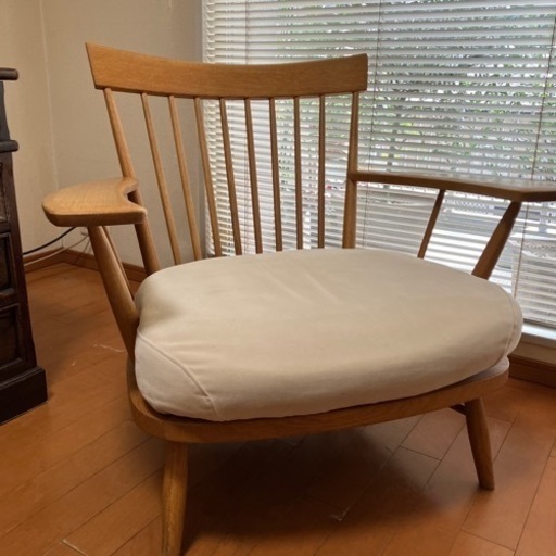 柏木工　シングルチェアー　1人掛け椅子　無垢