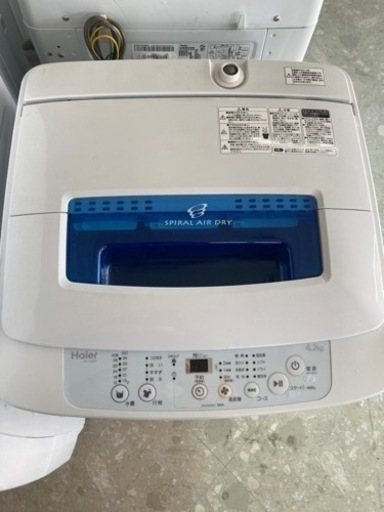 ハイアール 4.2キロ洗濯機 JW-K42H リサイクルショップ宮崎屋 住吉店 24.6.3