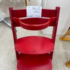 ★ジモティ割あり★ (株)大川家具 ベビーチェア 赤 H78×D...