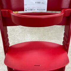 ★ジモティ割あり★ (株)大川家具 ベビーチェア 赤 H78×D51×W45 クリーニング済み TJ6233の画像