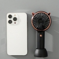 ♡新品♡かわいいミニ扇風機🖤ブラック🖤の画像