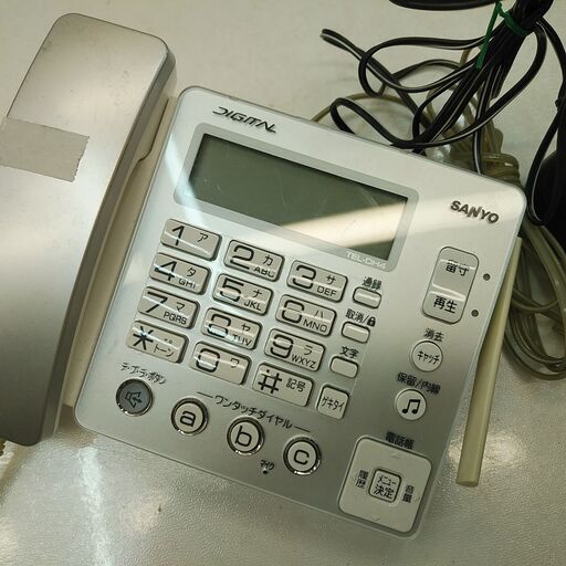 セール！品質保証☆配達有り！1000円(税別）サンヨー 留守番 電話機 ホワイト