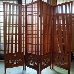 木製ついたて（和風4面）