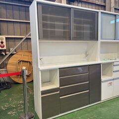 【愛品館八千代店】松田家具　スライド扉キッチンボード　1410②