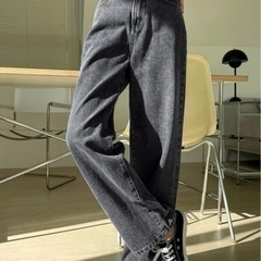 ☆新品☆SHEIN DAZY ハイウエスト ワイドレッグジーンズ...
