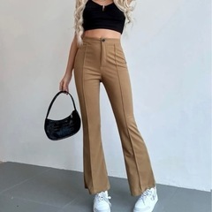 ♡SHEIN シームフロント ハイウェスト フレアレッグパンツ