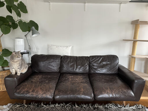 ソファ  3人掛け  本革 unico リアルアンティーク