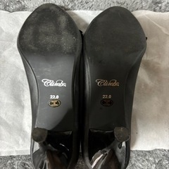 クライム Climb オープントゥ パンプス ブラック22cmの画像