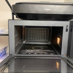 YAMAZEN/山善 スチームオーブンレンジ 電子レンジ ブラック の画像