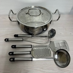ジオプロダクト 服部幸應 蓋付き両手鍋 22cm 3.5L