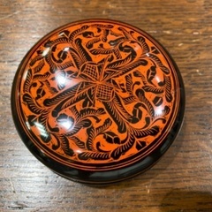 美品　香川漆器　香川の伝統工芸品 漆器「蒟醤」香道具 茶道具　小物入れの画像