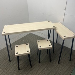 受付終了しました！IKEA イケア　ネストテーブル スツール付き 4点セットの画像