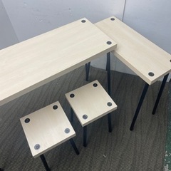 受付終了しました！IKEA イケア　ネストテーブル スツール付き 4点セットの画像