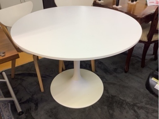 【リサイクルサービス八光】幅103cm　IKEA　4人掛け　円形ダイニングセット
