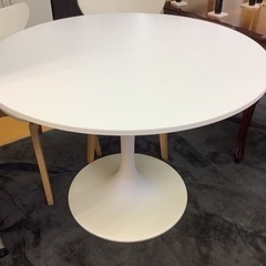 【リサイクルサービス八光】幅103cm　IKEA　4人掛け　円形ダイニングセットの画像
